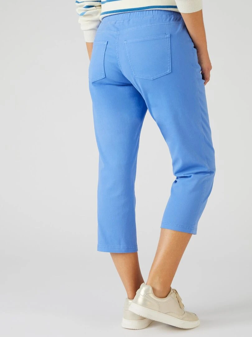 Pantacourt gabardine extensible   Damart   Bleu