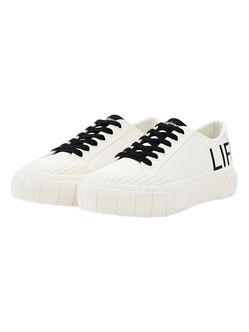Basket à Lacets Desigual Street Awesome   Blanc