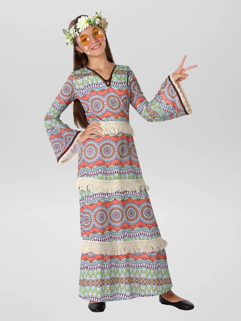 Déguisement long 'Hippie' Blanc