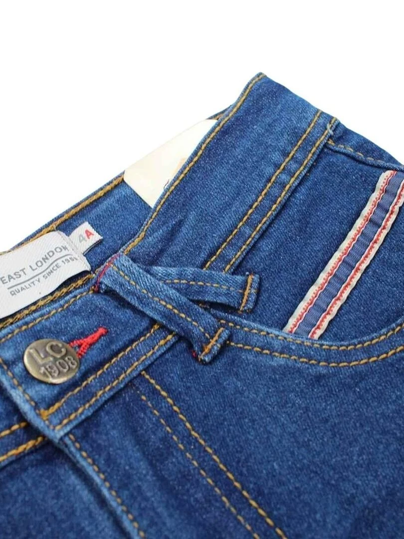 Lee Cooper   Bermuda garçon imprimé logo en coton   Bleu