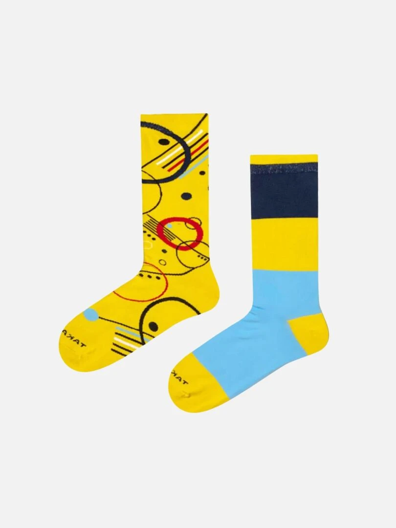 Chaussettes Takapara Bauhaus 3 Jaune