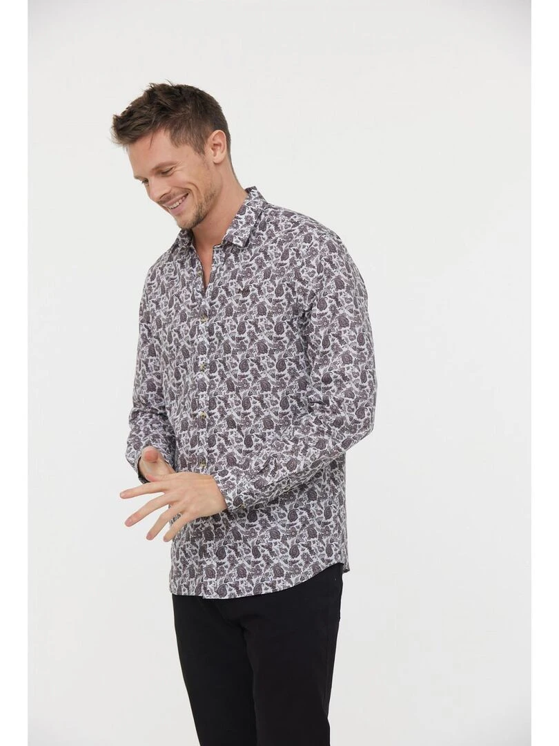 Lee Cooper Chemise manches longues coton regular DONIL Beige argile
