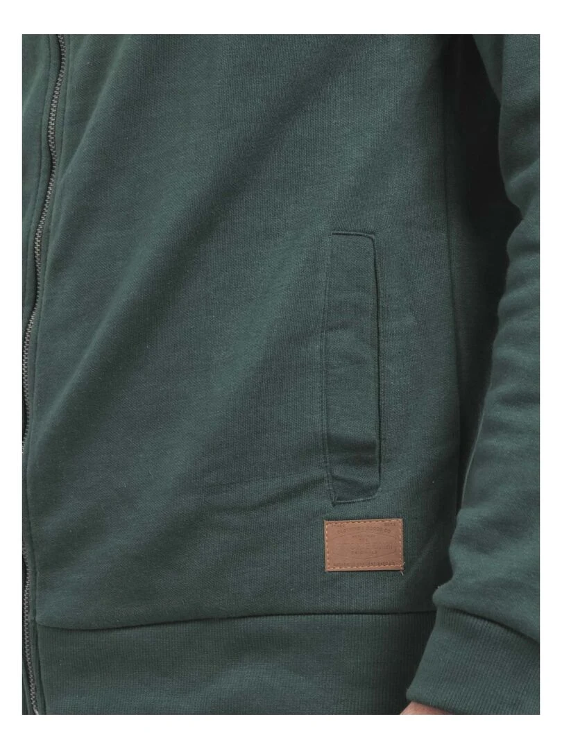Gilet zippé col montant WITS   Vert foncé