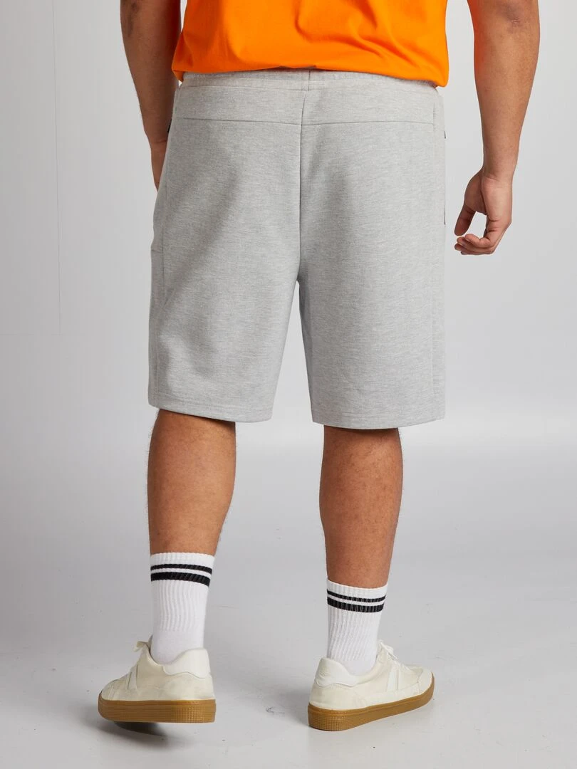 Bermuda façon jogging en piqué   Gris