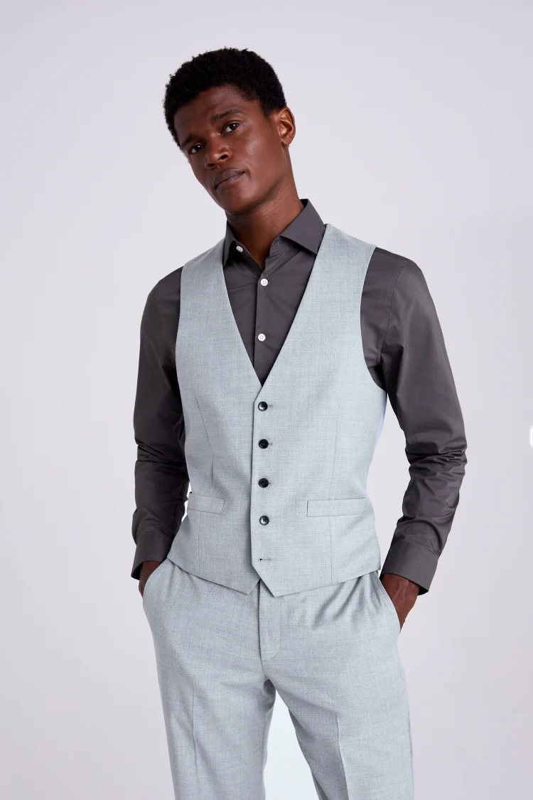 Tailored Fit Grey Stretch Jacket   Buy Online at Moss