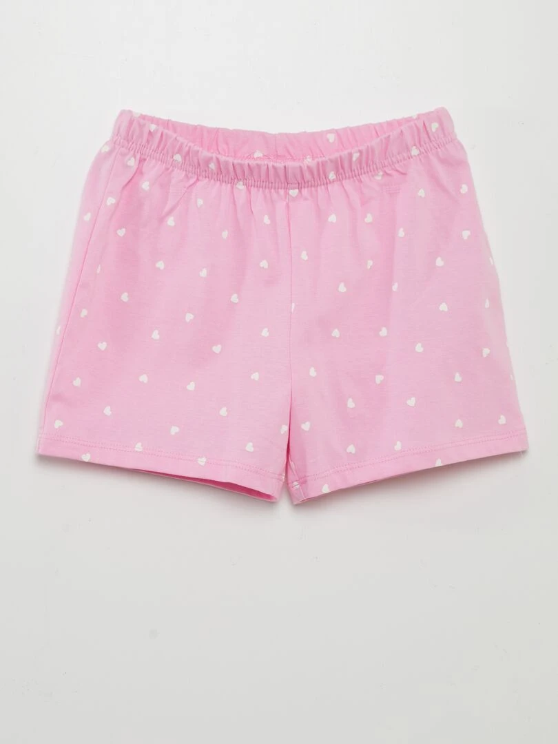 Ensemble pyjama imprimé   2 pièces   Rose