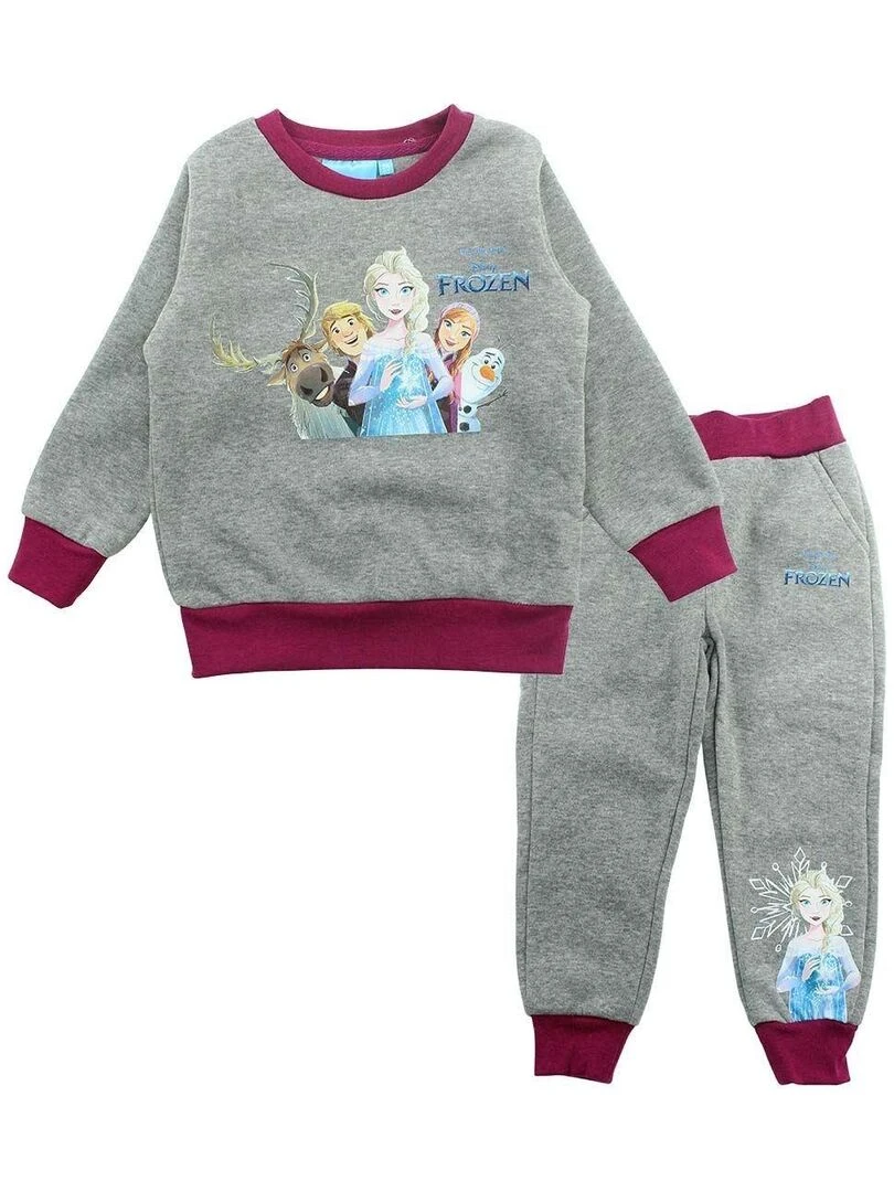 Disney Ensemble Sweat pantalon fille Imprimé La Reine Des Neiges Gris