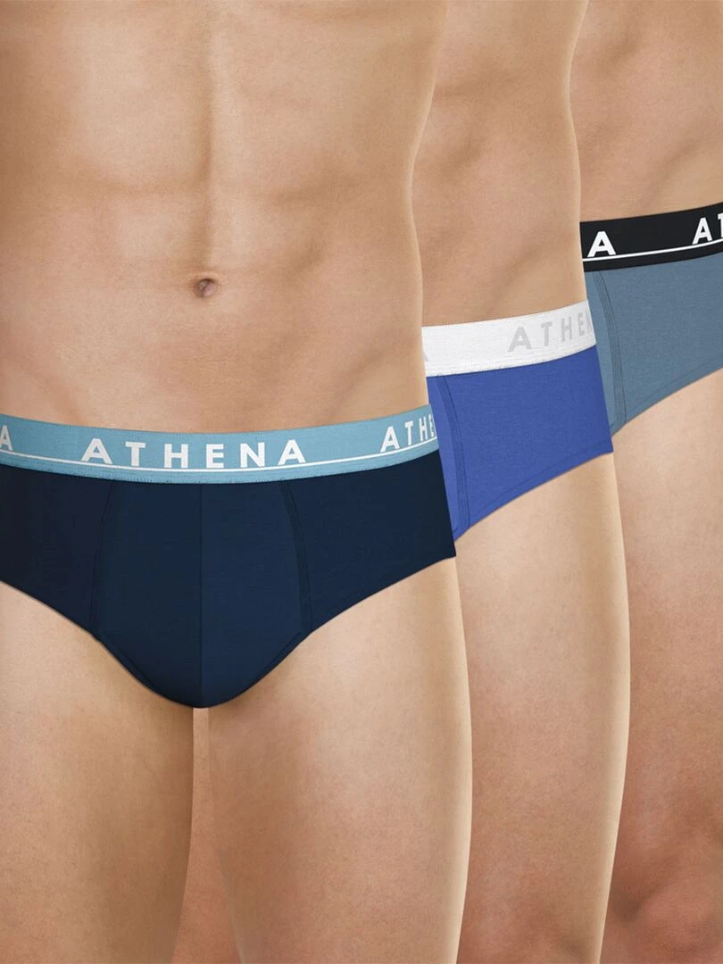 Lot de 3 slips homme Easy Color Bleu