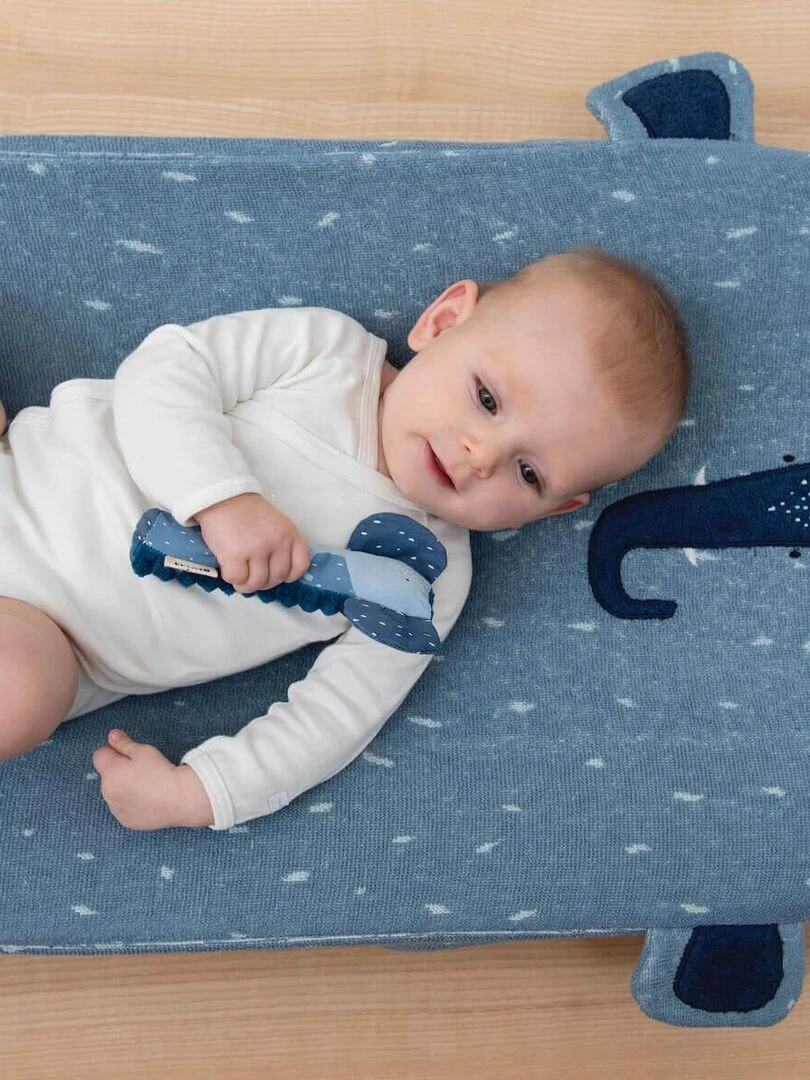 Housse matelas à langer 70x45cm MRS. ELEPHANT   Bleu