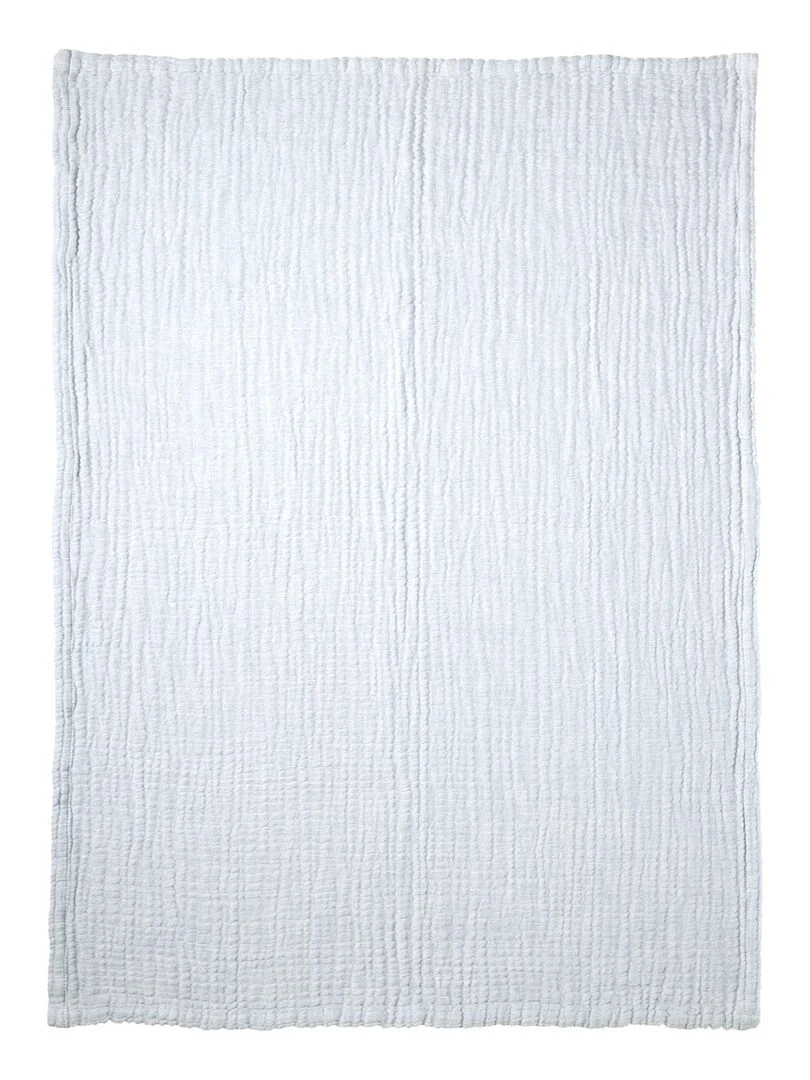 Couverture mousseline bebe grande en coton 90 x 120 cm   Bleu
