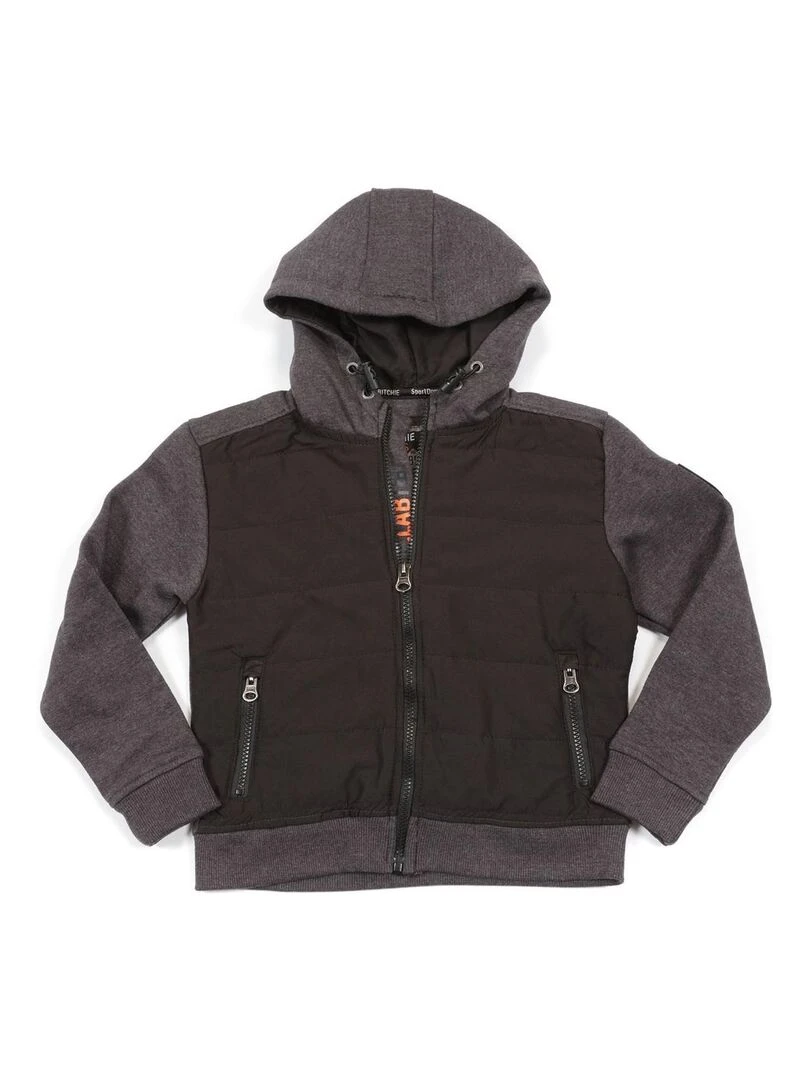 SWEAT ZIPPE CAPUCHE WILKY BOY Gris