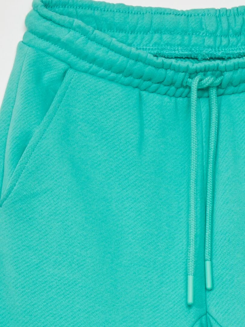 Pantalon jogging en french terry avec coutures   Vert