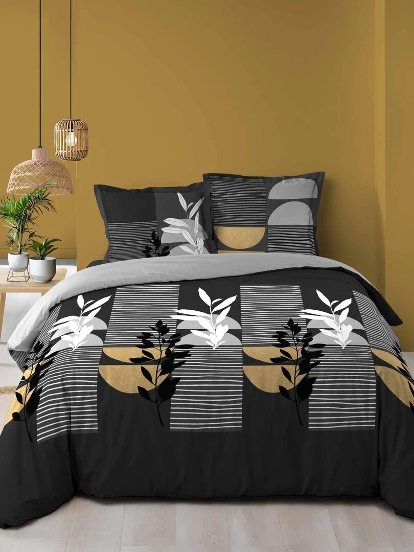Parure Housse de couette + taie Collection Asiore Noir