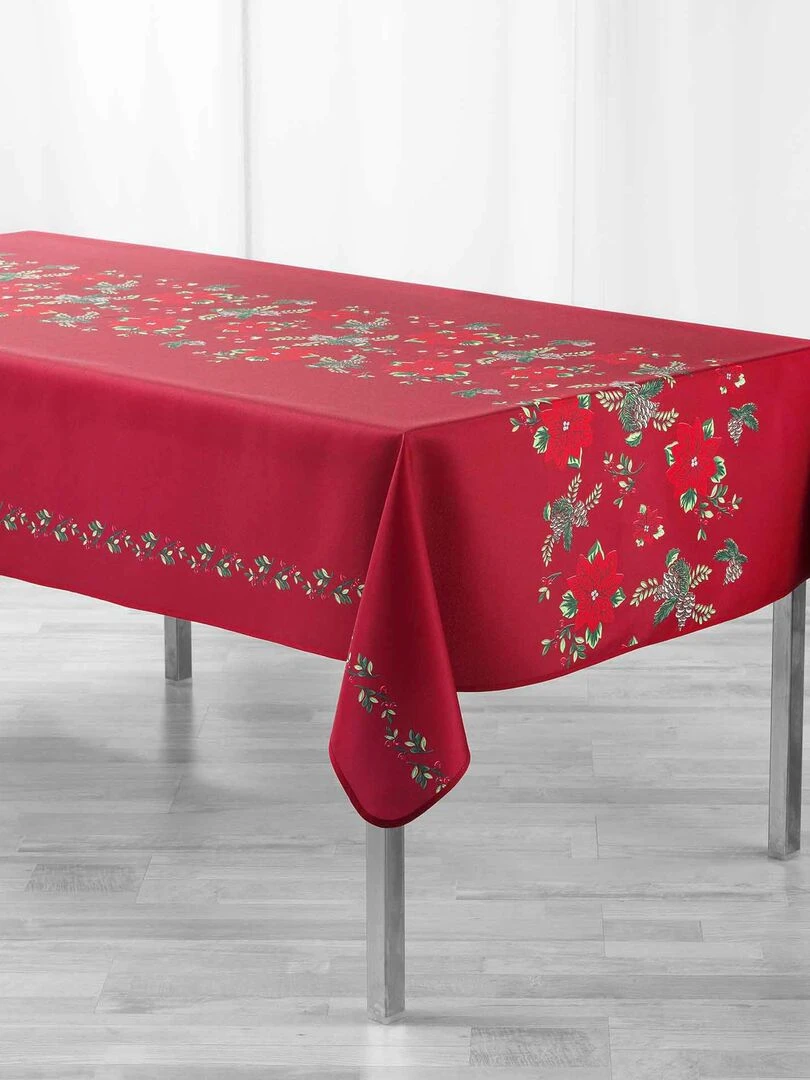 Nappe rectangle Collection Noel Isadore Rouge