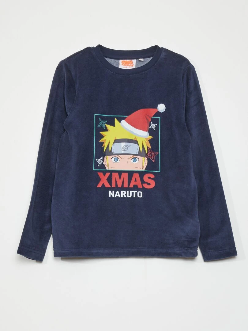 Ensemble pyjama long 'Naruto'   2 pièces   Bleu