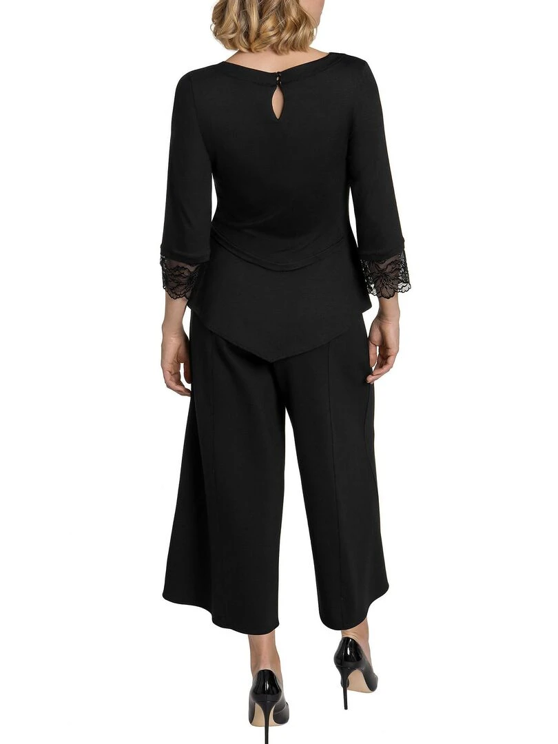 Top manches trois quarts Impressive noir   Noir