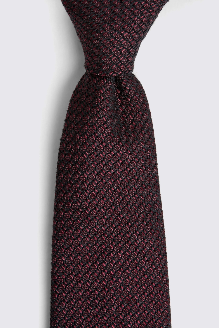 Burgundy Grenadine Tie