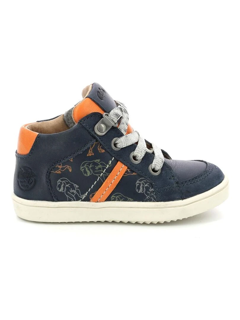 Sneakers hautes Cuir Woutain   Bleu marine
