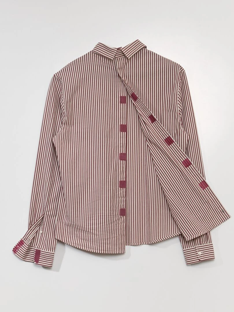 Chemise avec ouverture à scratchs au dos   So Easy   Rouge/blanc