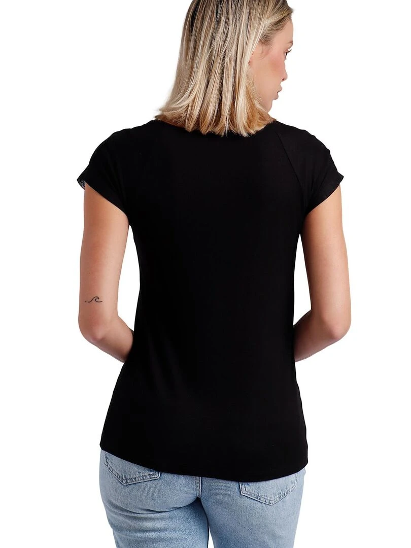 T shirt manches courtes Brillo Noir
