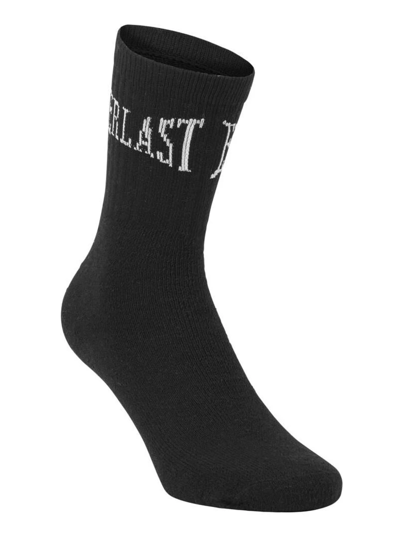 Lot de 6 Paires de Chaussettes Tennis Uni Everlast   Noir