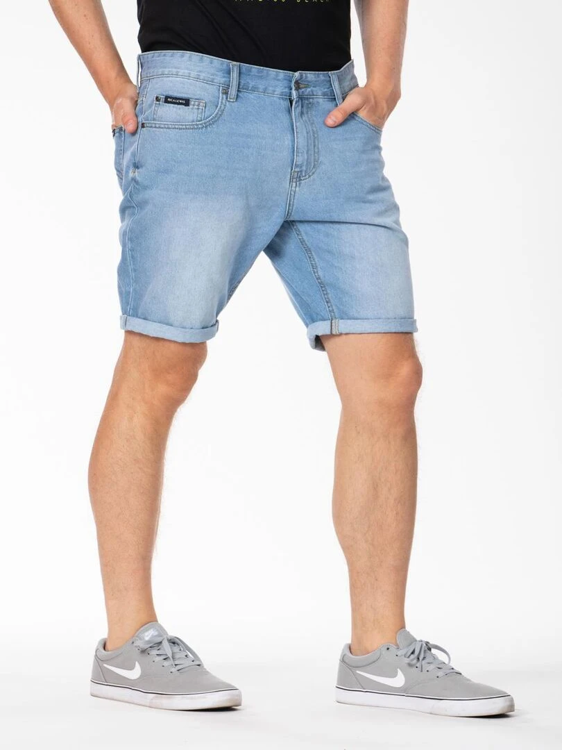 Bermuda coupe relax denim léger stone washed brossé ALI 'Rica Lewis'   Bleu