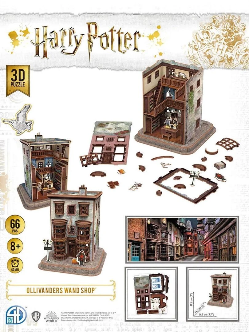 Puzzle 3D 66 pièces : Harry Potter : Fabricants de baguettes   N/A