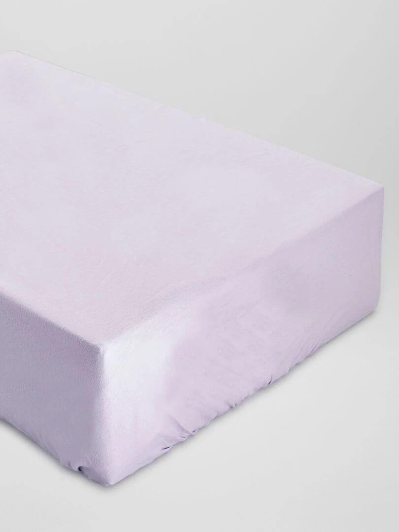 Lot de 2 draps housses 'Stitch'   Blanc/violet