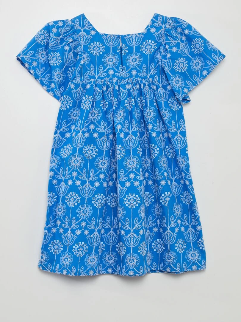 Robe avec broderies indiennes Bleu