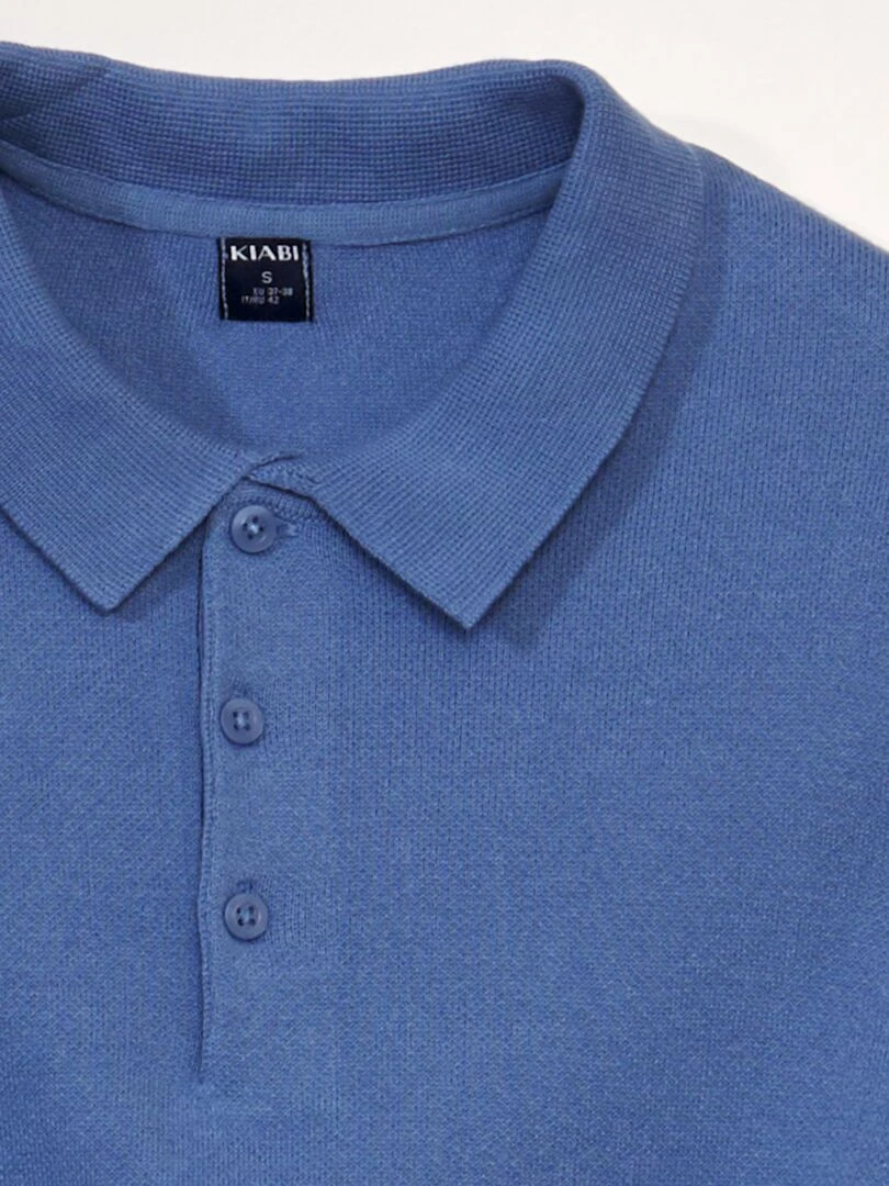 Polo en molleton Bleu