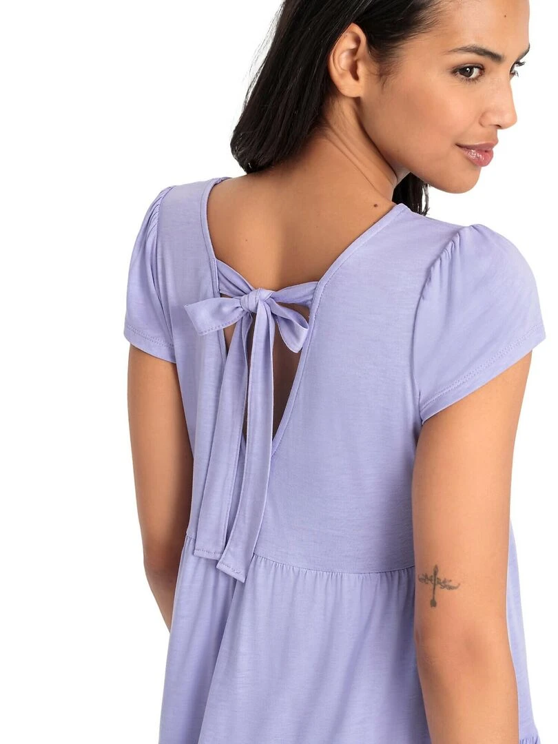 Robe estivale manches courtes Ranunkel   Violet