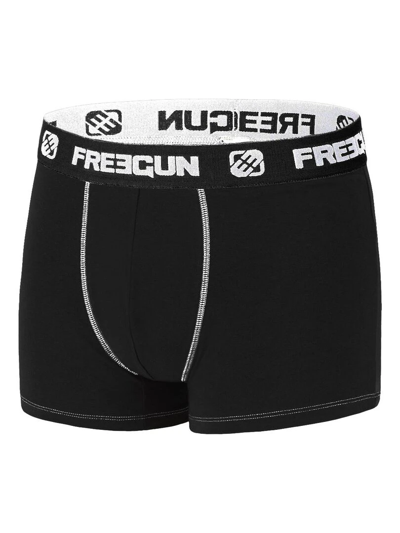 Lot de 6 boxers homme en Coton Freegun   Noir