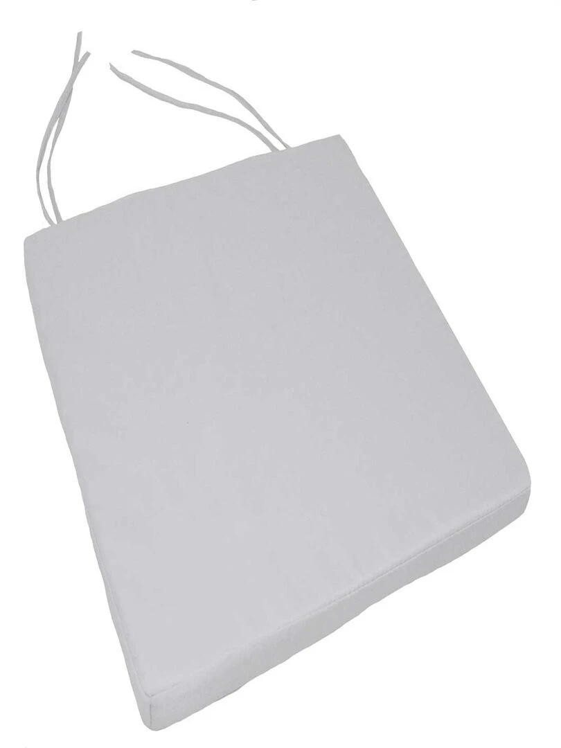 Galette de chaise déhoussable en toile outdoor Gris perle
