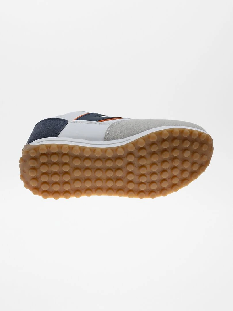 Baskets tricolores Blanc