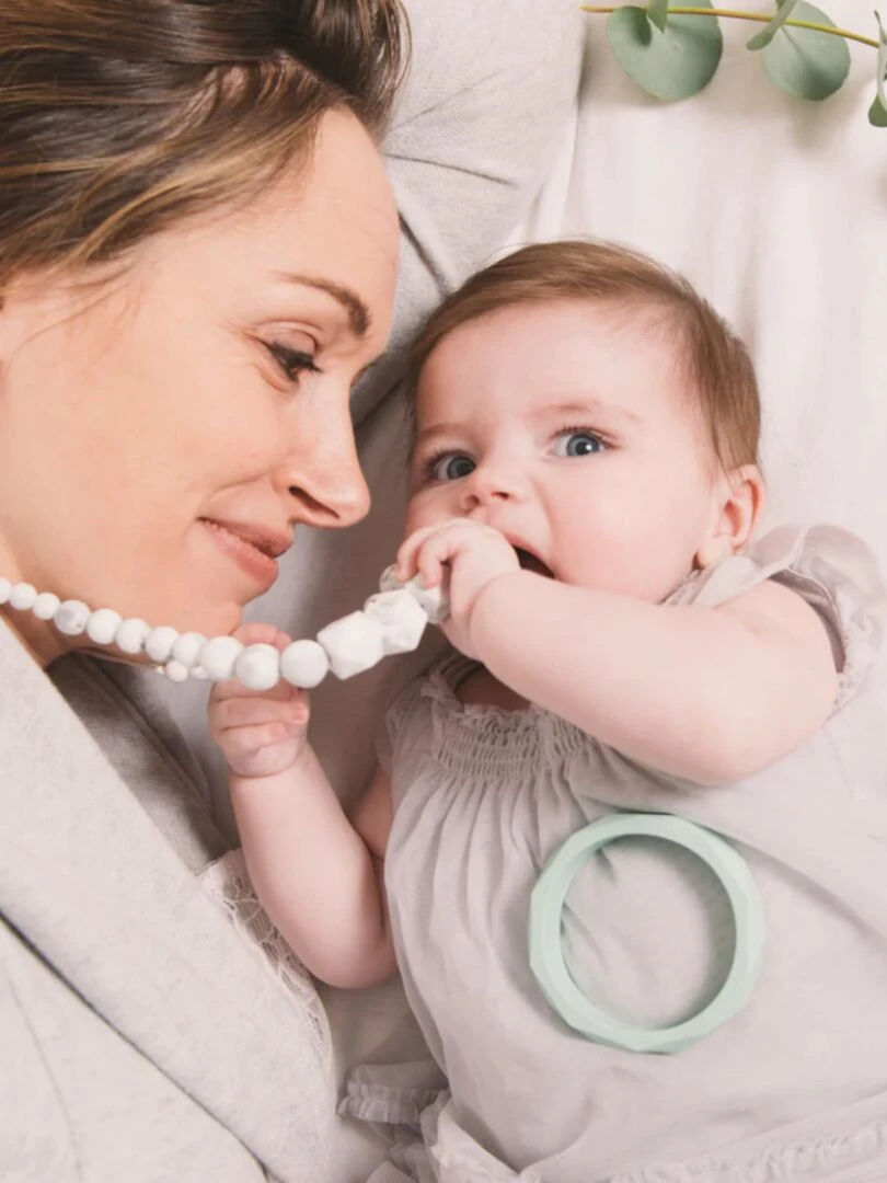 Coffret Cadeau de naissance Marbre Blanc Blanc Gris