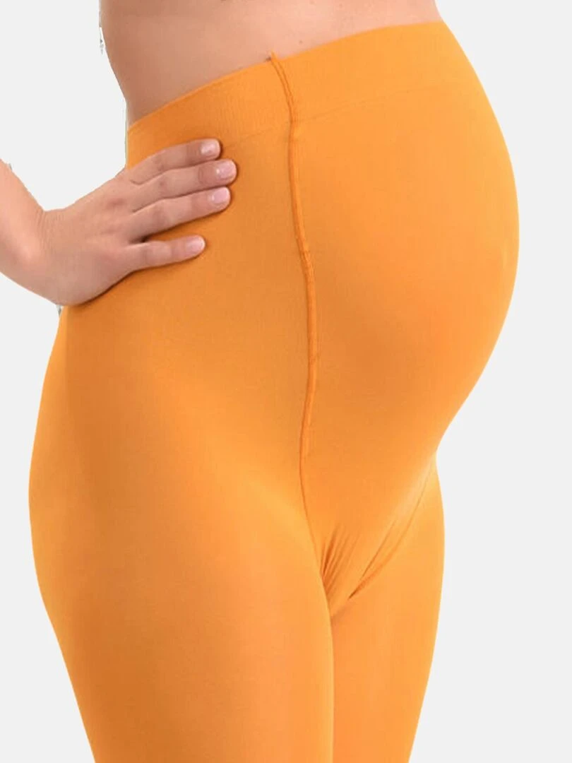 Collants de grossesse opaques confortables 60den (Mamsy)   Jaune