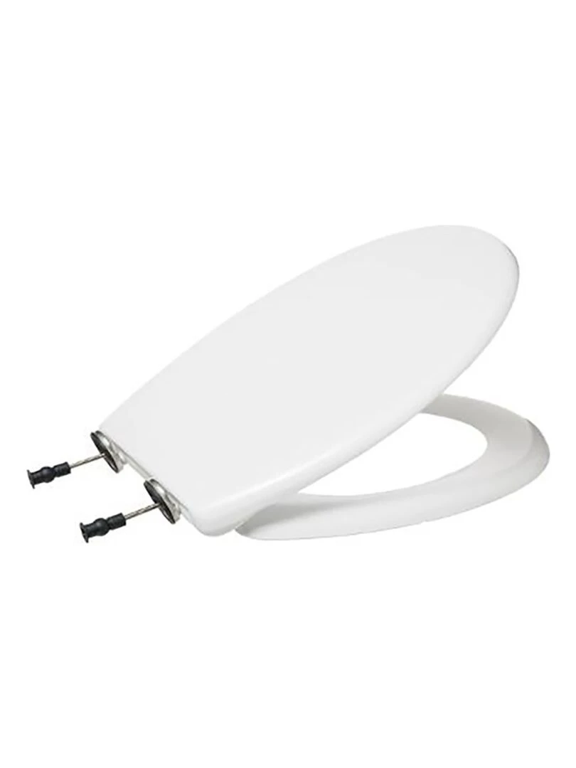 Abattant WC fixations verticales antibactérien inox Blanc