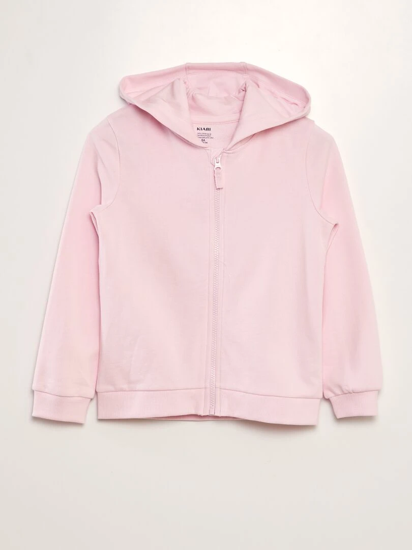 Sweat zippé à capuche So Easy Rose