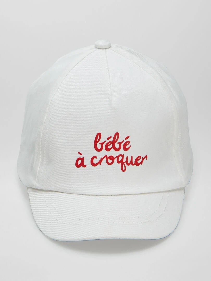 Casquette en toile imprimée Blanc