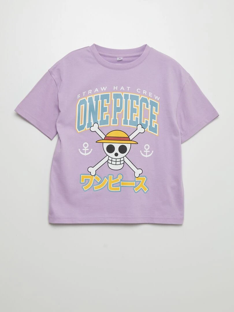 T shirt 'One Piece' manches courtes Violet