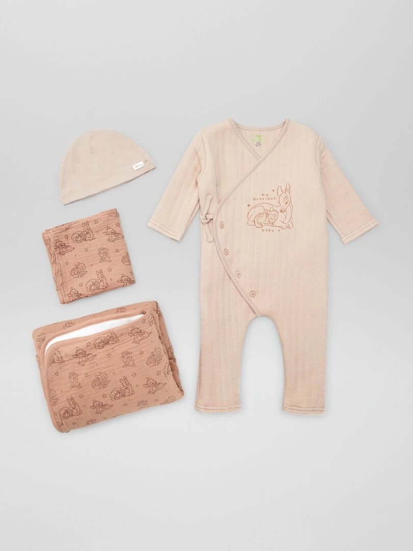 Box de naissance 'Welcome Baby' 'Disney' 4 pièces Beige
