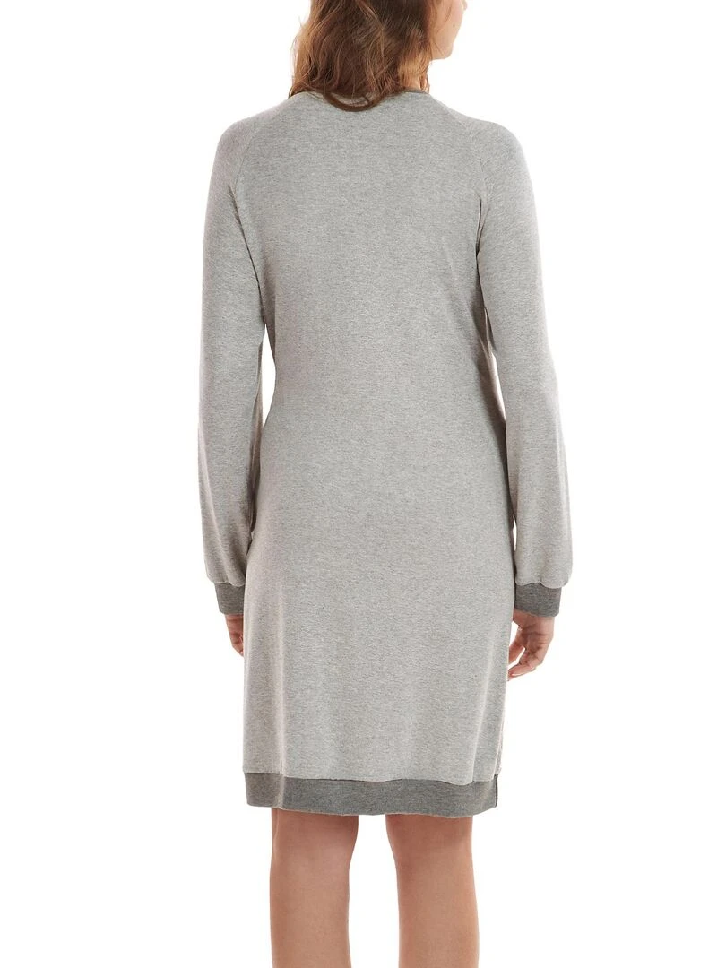 Chemise de nuit manches longues Kelly Gris