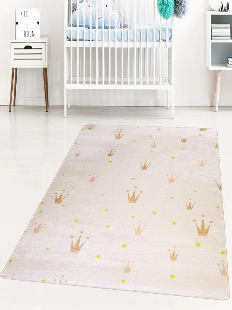 Tapis Enfant Crown Ecru Ecru