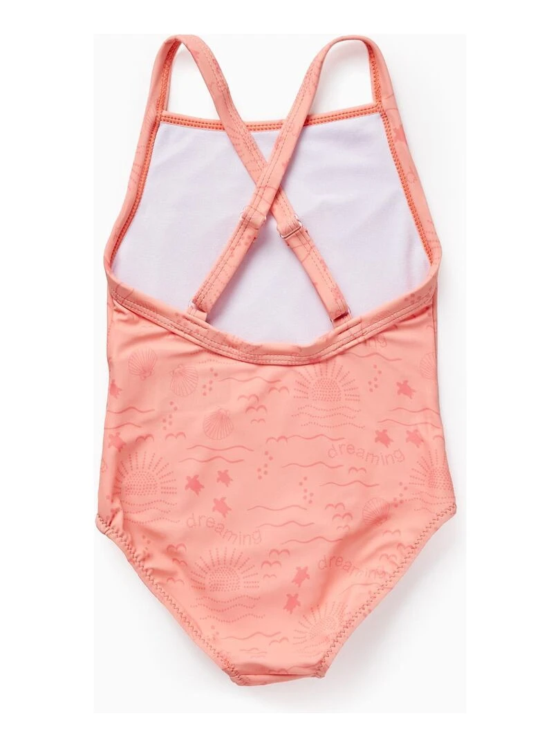 2 Maillots de Bain pour Bébé Fille 'Soleil' EXPLORING AUSTRALIA Blanc Orange clair