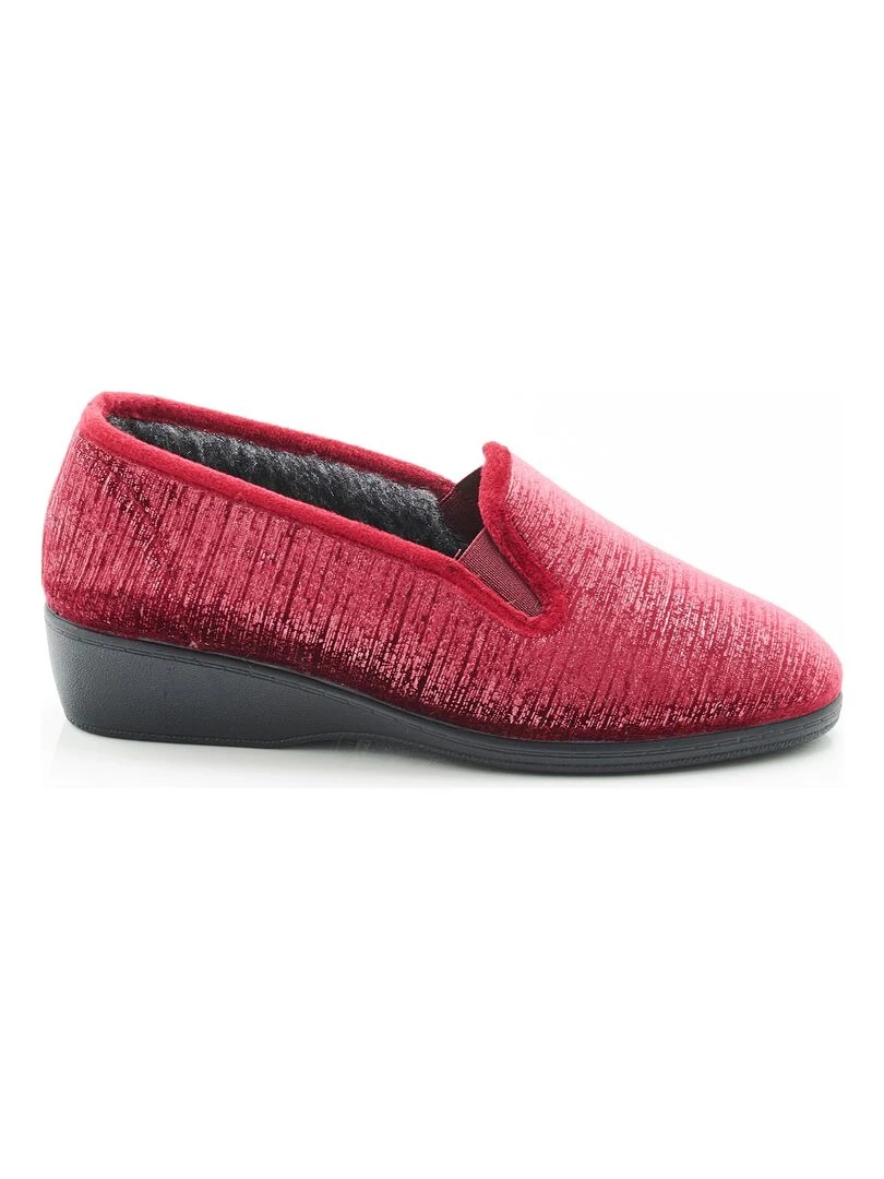 Pantoufles irisées Thermolactyl   Damart   Bordeaux