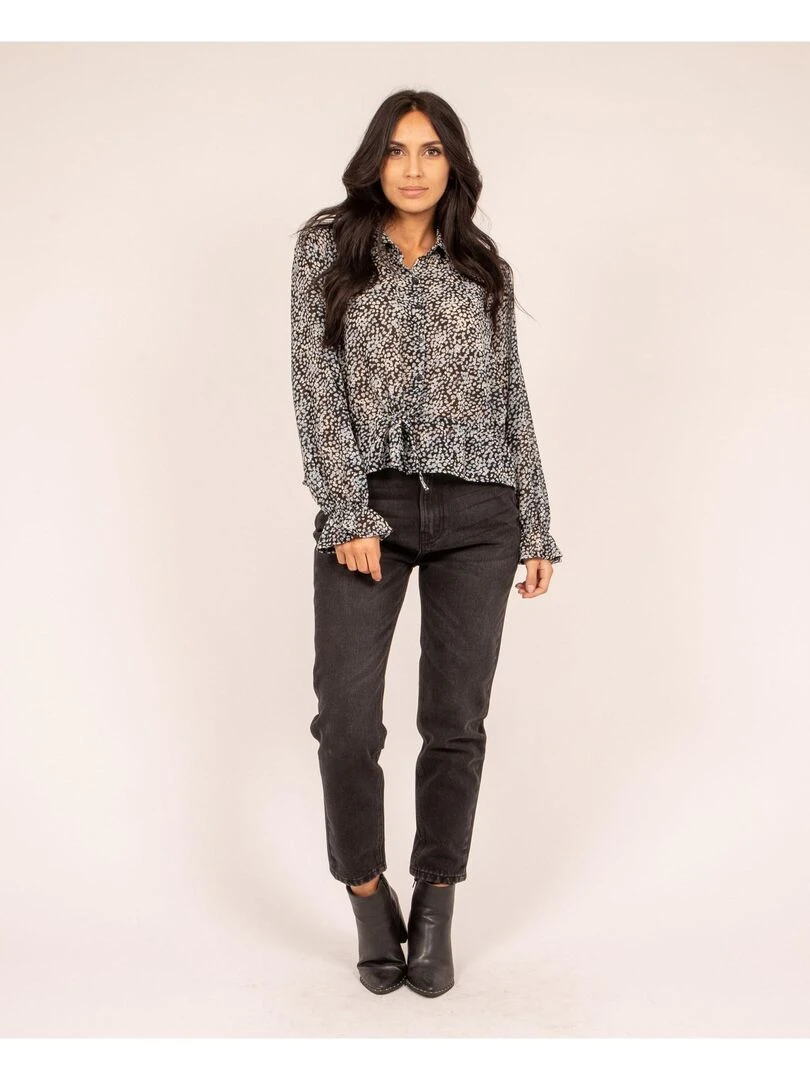 Chemise motifs FINESS   Bleu