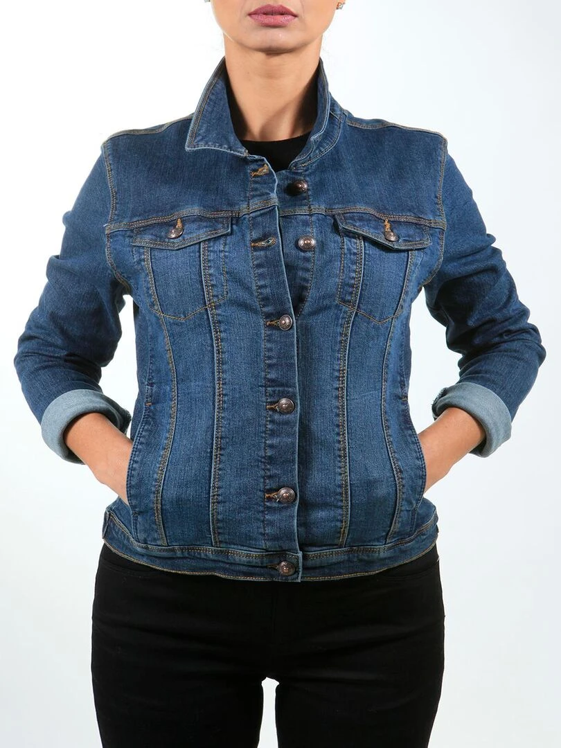 Veste en jeans stretch coupe ajustée ENIA 'Rica Lewis' Bleu