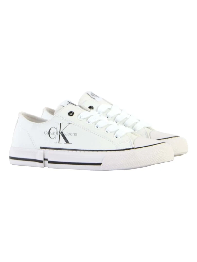 Basket à Lacets Enfant Calvin Klein Low Cut Lace Up   Blanc