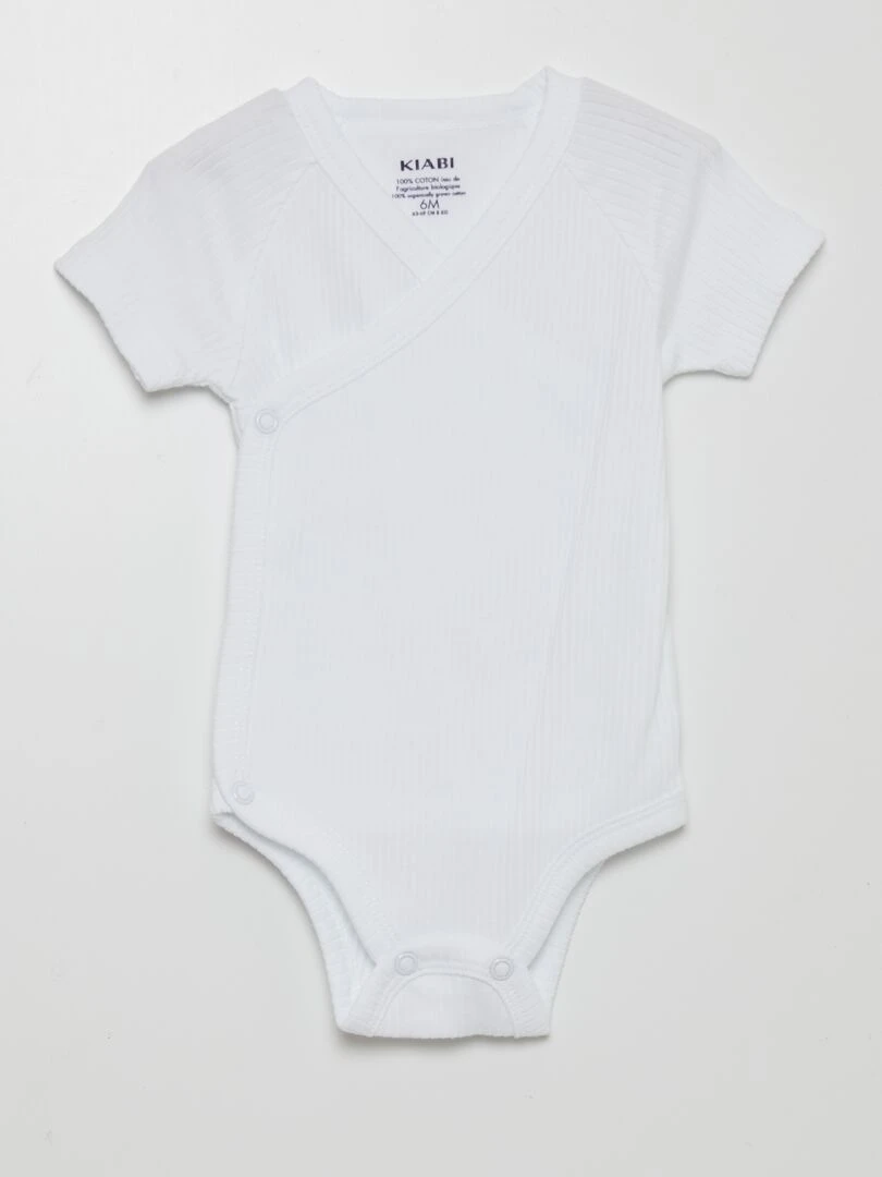 Set dors bien + body + bavoir   3 pièces   Blanc