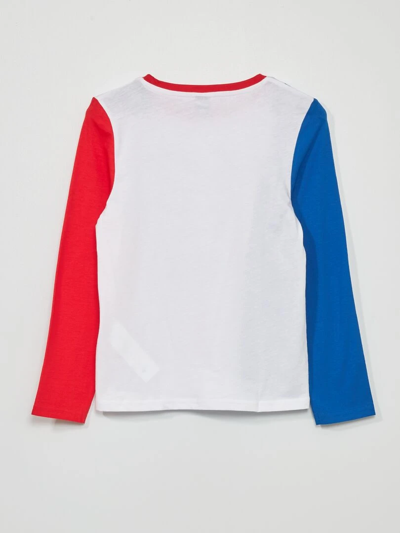 T shirt en jersey color block Allez Les Bleus Bleu/blanc/rouge